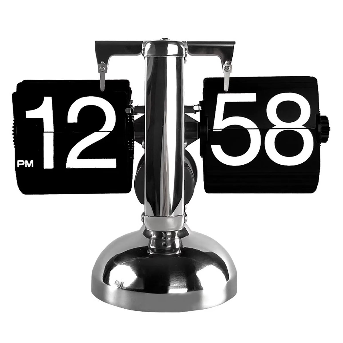 Digital down Clock Retro Minimalist Single Foot Mechanical Auto Clock Desk Clock for Home Livingroom Desk Clock