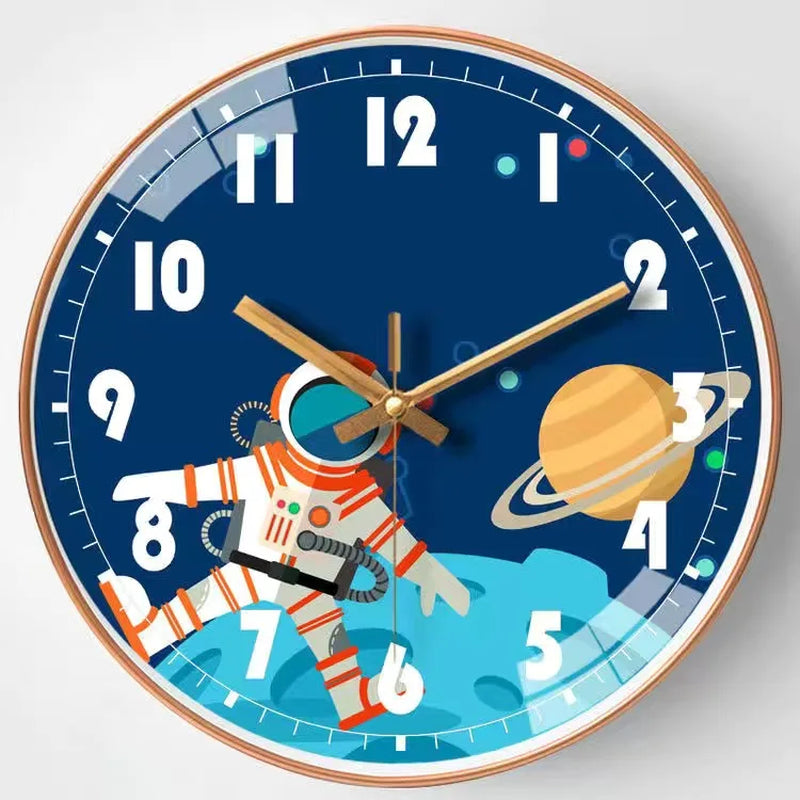 Wall Clock Home Decor Circular Clock Mirror Interstellar Universe Clock Simple Art Bedroom Wall Children'S Room Mute Clock