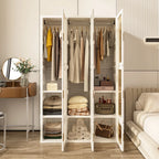 Foldable Wardrobe Closet with Hanging Rods