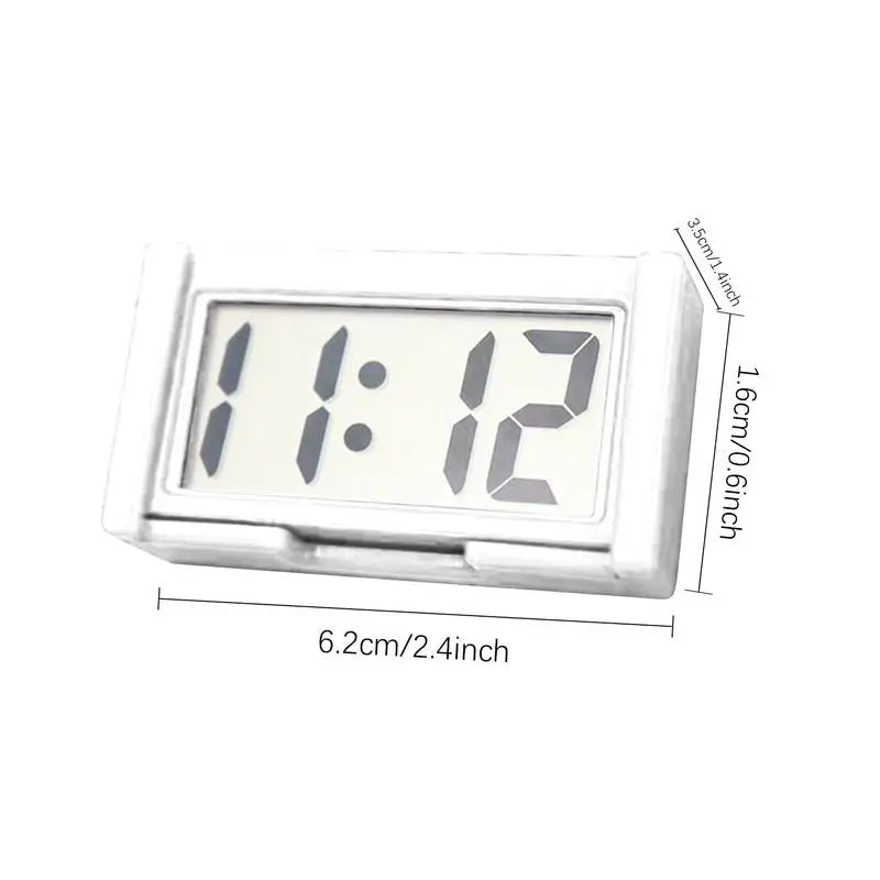 Mini Digital Clock Large Screen Car Dashboard Electronic Clock Self-Adhesive Mini Clock Durable Car Clock for Truck Dashboard